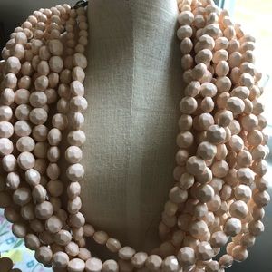 Peach multi-strand necklace